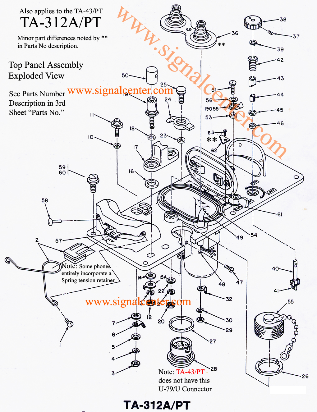 Top Panel TA-312A/PT